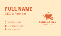 Orange Garden Wheelbarrow Business Card Image Preview