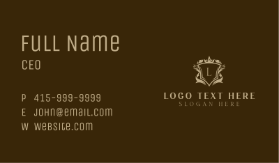 Royal Monarch Shield Business Card Image Preview