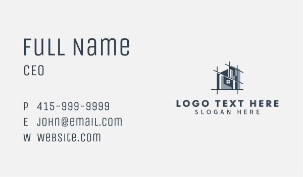 Construction Property Architecture Business Card Design Image Preview