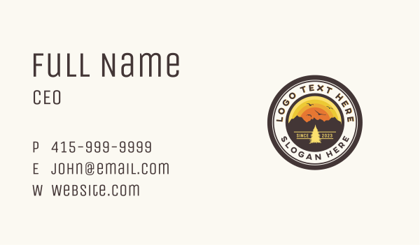 Mountain Outdoor Sunrise Business Card Design Image Preview