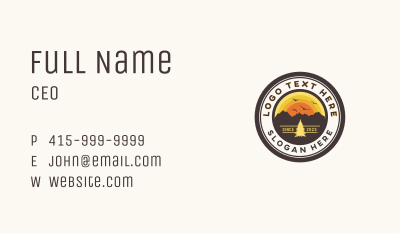 Mountain Outdoor Sunrise Business Card Image Preview