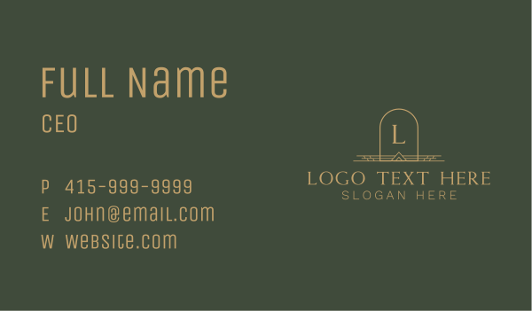 Luxury Arch Letter Business Card Design Image Preview