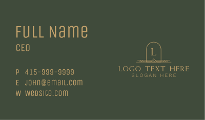 Luxury Arch Letter Business Card Image Preview