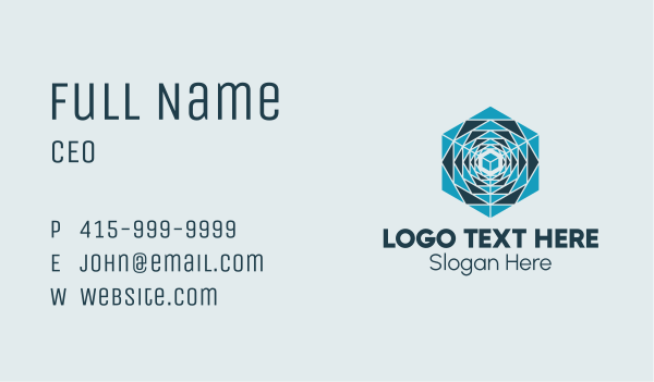 Intricate Hexagon Decor  Business Card Design Image Preview