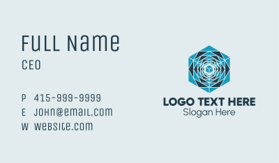 Intricate Hexagon Decor  Business Card