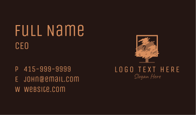 Forest Autumn Tree Business Card Image Preview
