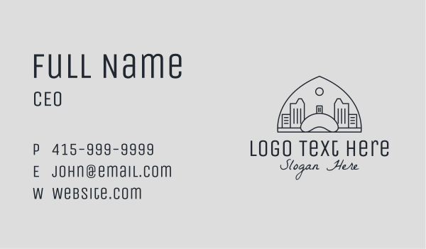 Chicago Cloud Gate Outline Business Card Design Image Preview