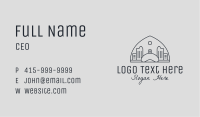 Chicago Cloud Gate Outline Business Card