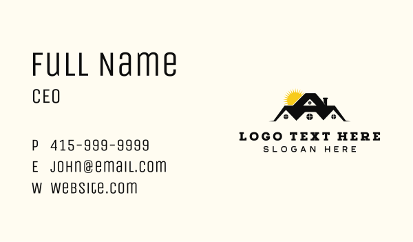 Roof Subdivision Home Business Card Design Image Preview