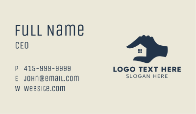 Realty Home Hand  Business Card