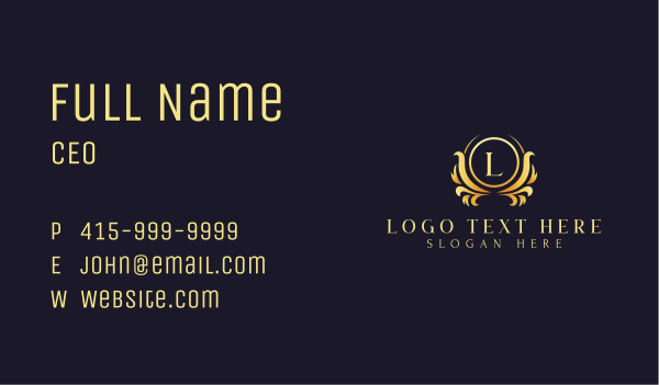 Luxury Ornament Crest Business Card Design Image Preview