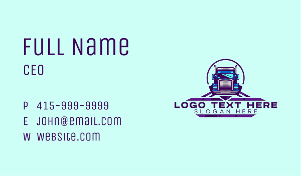 Truck Supply Delivery  Business Card Design Image Preview