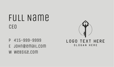 Black Key Housing Business Card Image Preview