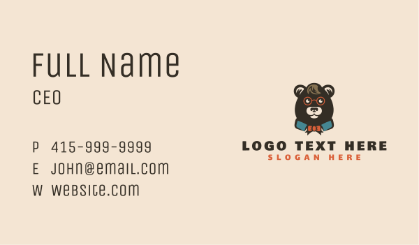 Fashion Bear Clothing Business Card Design Image Preview
