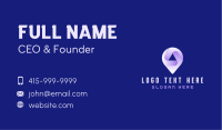 Gradient Location Pin Tracker Business Card Image Preview