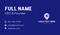 Gradient Location Pin Tracker Business Card Preview