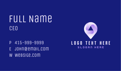 Gradient Location Pin Tracker Business Card Image Preview