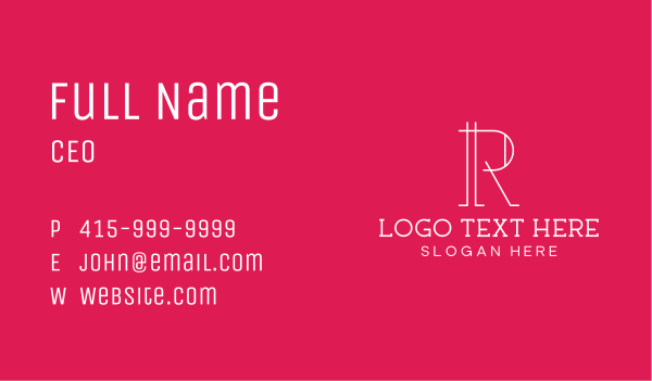 Corporate Letter R Business Card Design Image Preview