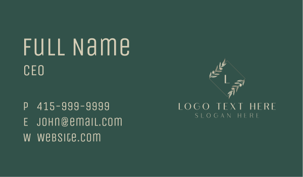 Olive Branch Event Business Card Design Image Preview