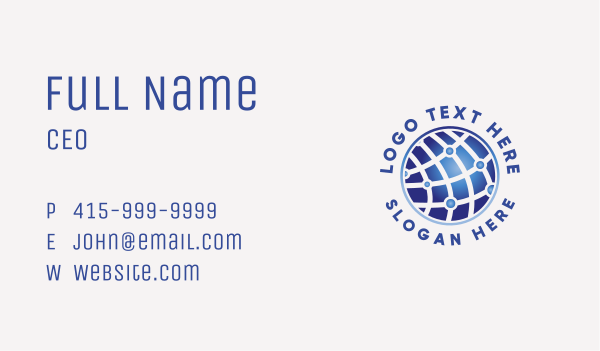 International Network Technology  Business Card Design Image Preview