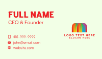 Rainbow LGBT Letter M Business Card Design