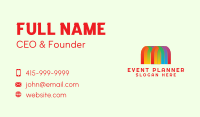 Rainbow LGBT Letter M Business Card Image Preview