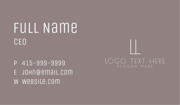 Elegant Minimalist Letter Business Card Design Image Preview