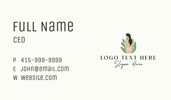 Nude Female Nature Business Card Design Image Preview
