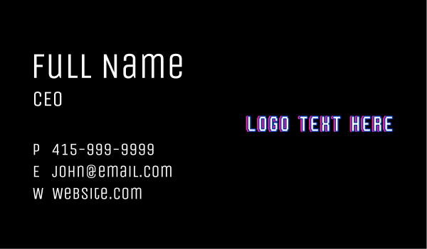 Cyber Tech Wordmark Business Card Design Image Preview