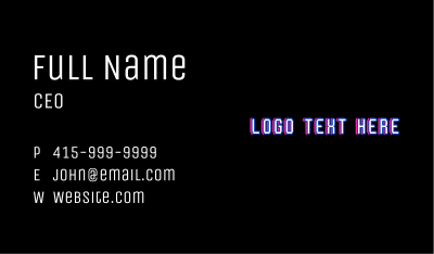 Cyber Tech Wordmark Business Card Image Preview