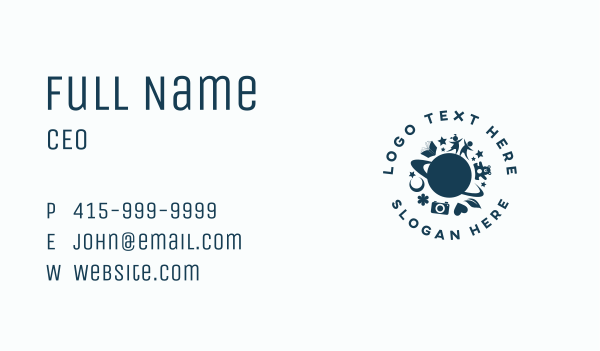 Children Planet Learning Orbit  Business Card Design Image Preview