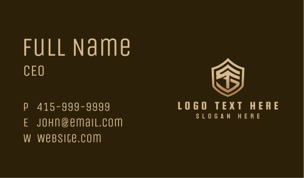 Defense Guard Letter T and S Business Card Design Image Preview