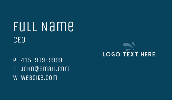 Generic Wave Wordmark Business Card Design Image Preview