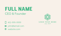 Green Environmental Letter  Business Card Design