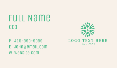Green Environmental Letter  Business Card Image Preview