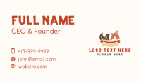 Spicy Natural Hot Dog Sandwich Business Card Design
