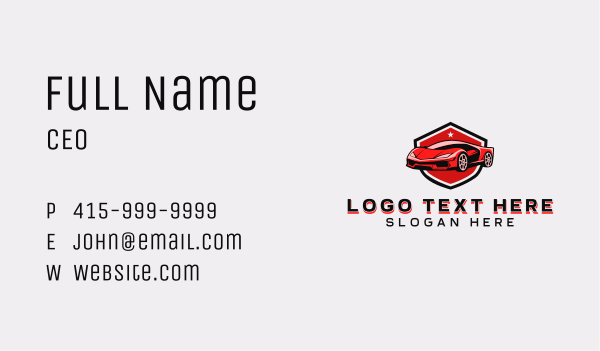 Sports Car Detailing Business Card Design Image Preview