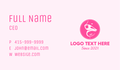 Pink Lips Emblem  Business Card