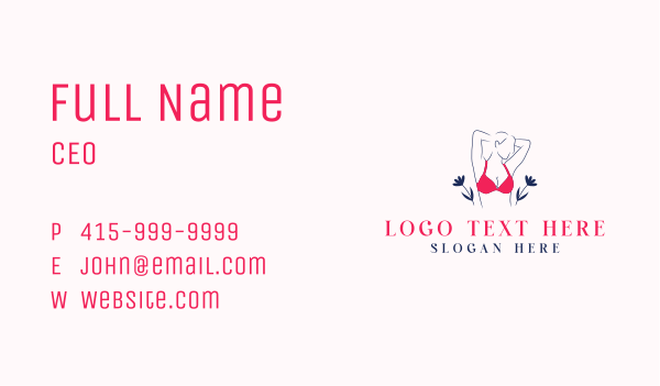 Bikini Bra Lingerie Business Card Design Image Preview