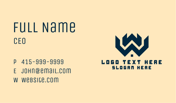 House Roof Letter W Business Card Design Image Preview