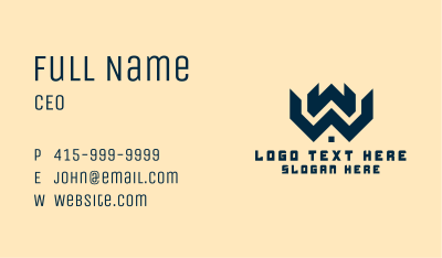 House Roof Letter W Business Card Image Preview