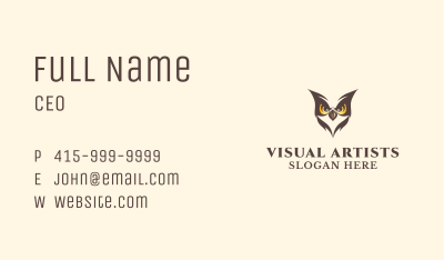 Safari Owl Eyes Business Card Image Preview