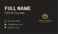 Crown Crest Wings Business Card Design