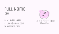 Fashion Pink Pastel Circle Business Card Image Preview