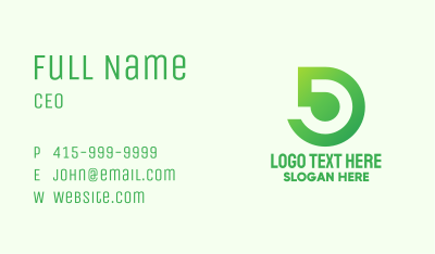 Abstract Green Curve Business Card Image Preview