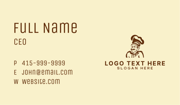 Old Chef Cartoon  Business Card Design Image Preview