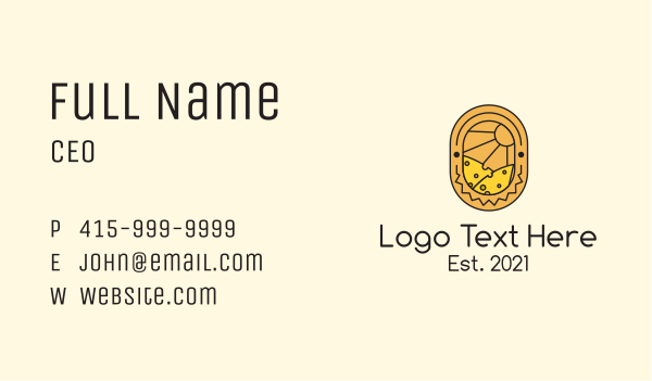 Cheese Land Badge Business Card Design Image Preview