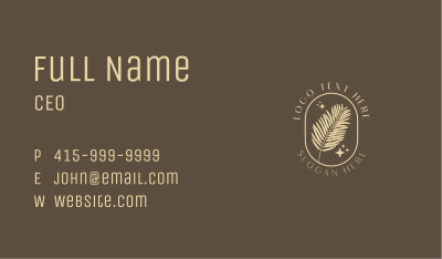 Organic Beauty Fern Leaf  Business Card Image Preview