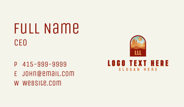 Outdoor Desert Sand Business Card Design Image Preview