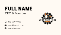 Excavator Digger Heavy Equipment Business Card Design